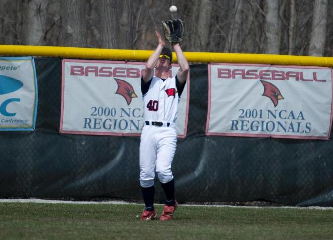 Sophomore Eric Burt had two hits in each game, including the game-winner in game two