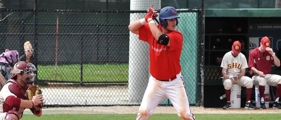 Brendan Harrison had his first home run in an SVSU uniform in game #1