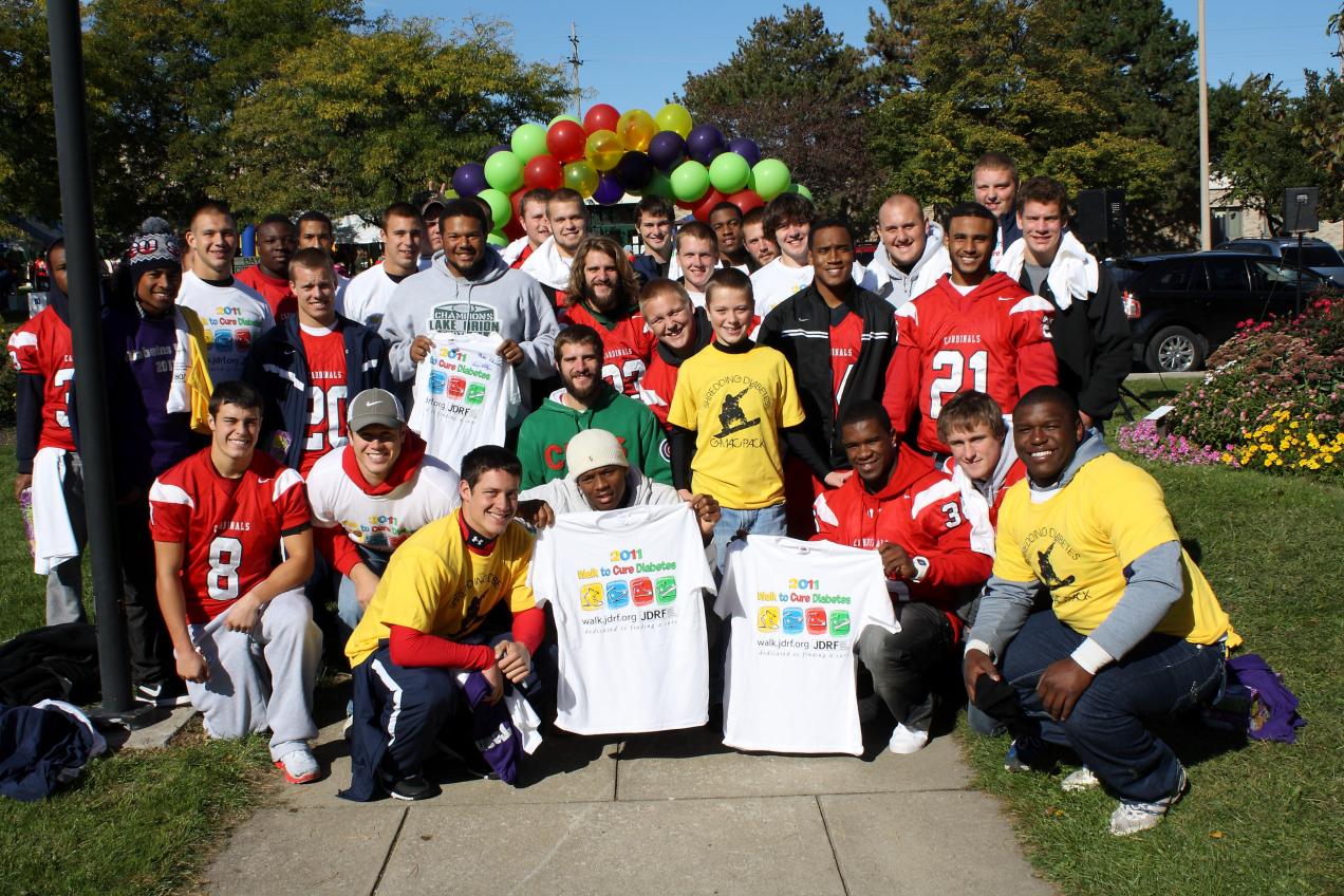 SVSU Football Team - Walk to Cure Diabetes