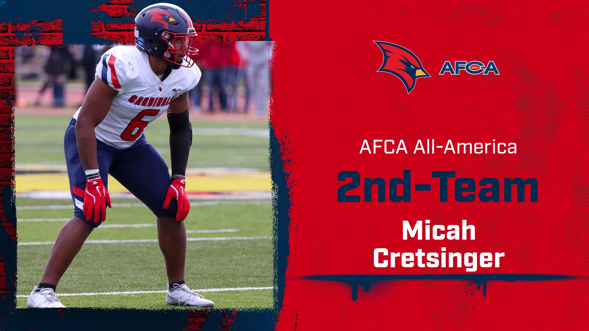 Cretsinger Named AFCA All-America for Second Straight Season