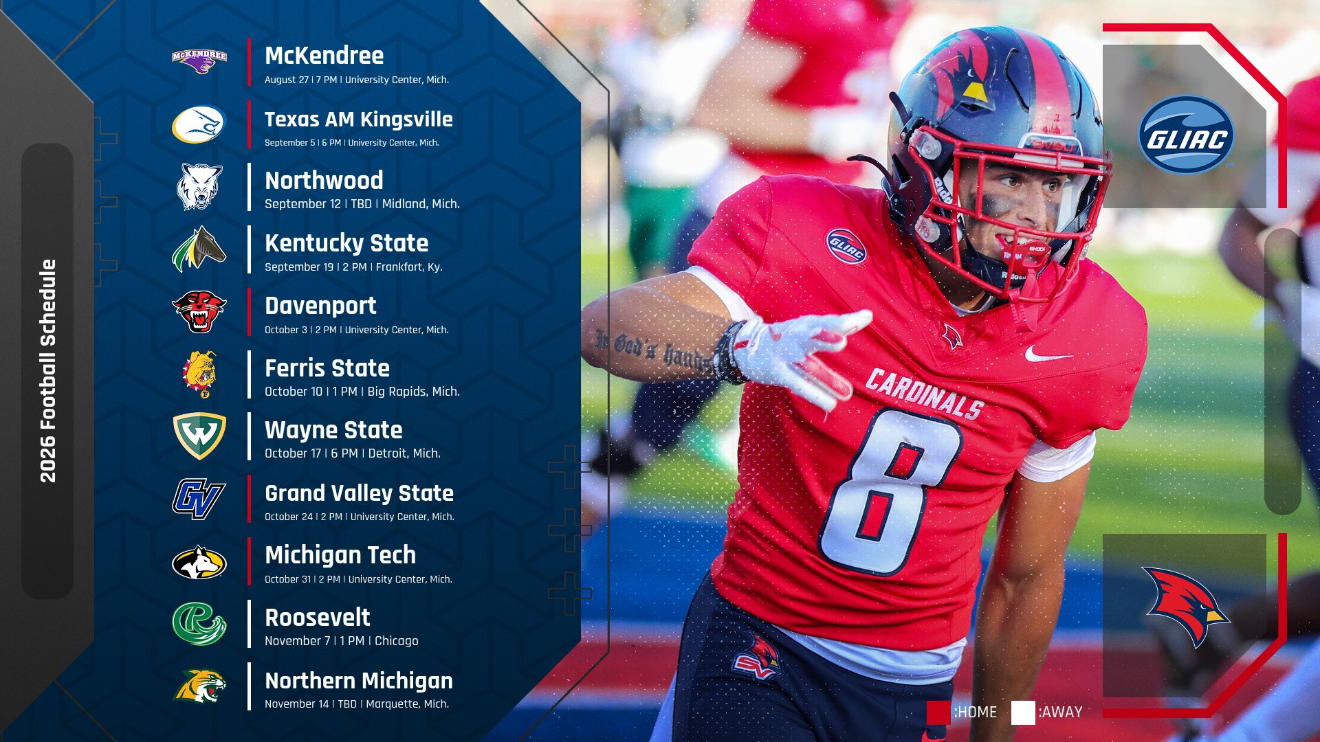 Cardinal Football Announces 2026 Schedule