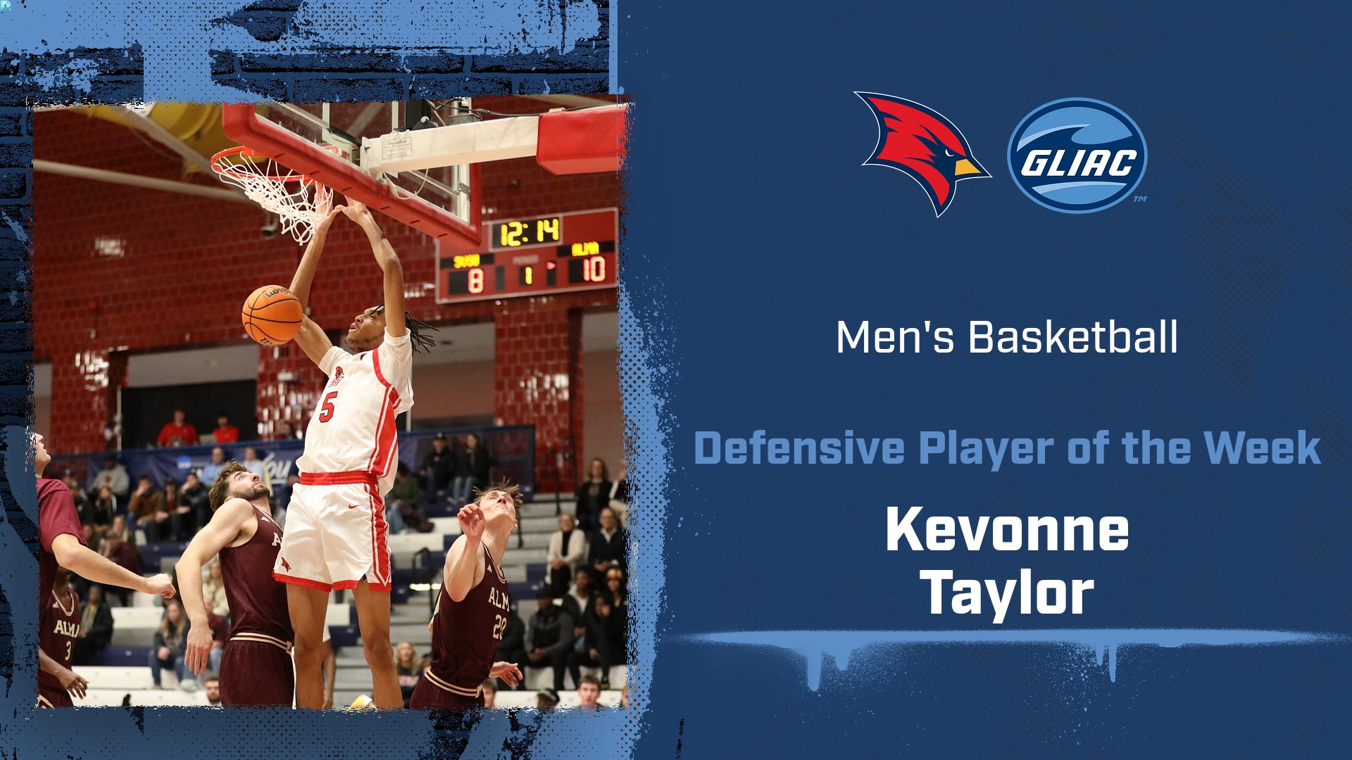 Kevonne Taylor Named GLIAC Men's Basketball Defensive Player of the Week