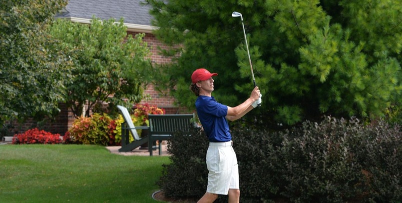 Men's Golf 13th after 18 holes at Motor City Invitational