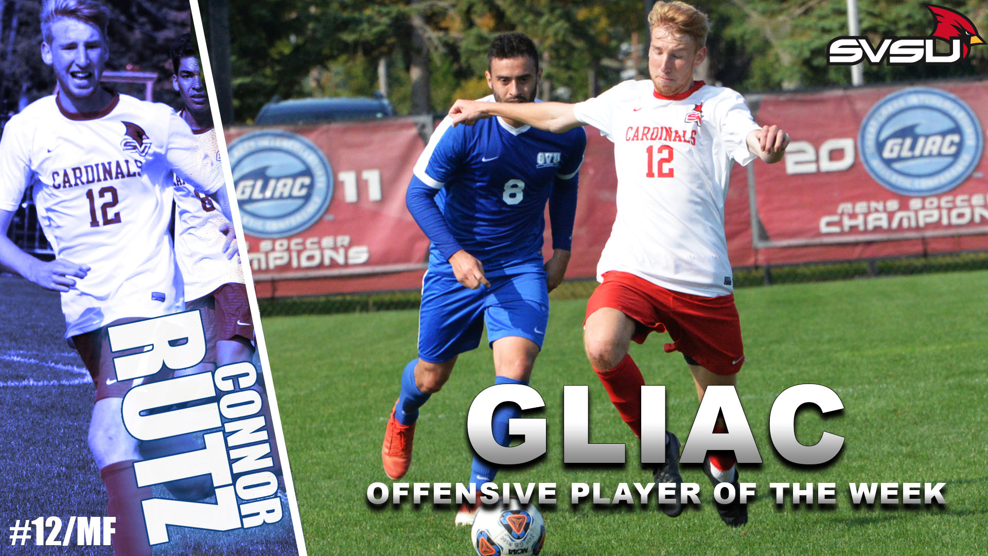 Connor Rutz Named GLIAC Men's Soccer Offensive Player of the Week