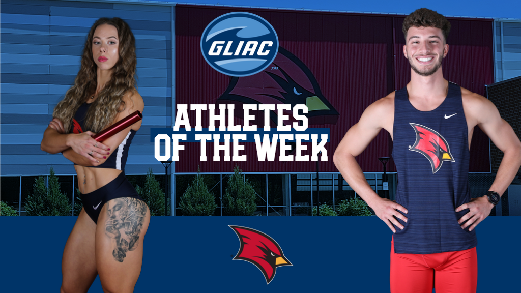Alona Olshevska and Dominic Suliman Named GLIAC Track Athletes of the Week