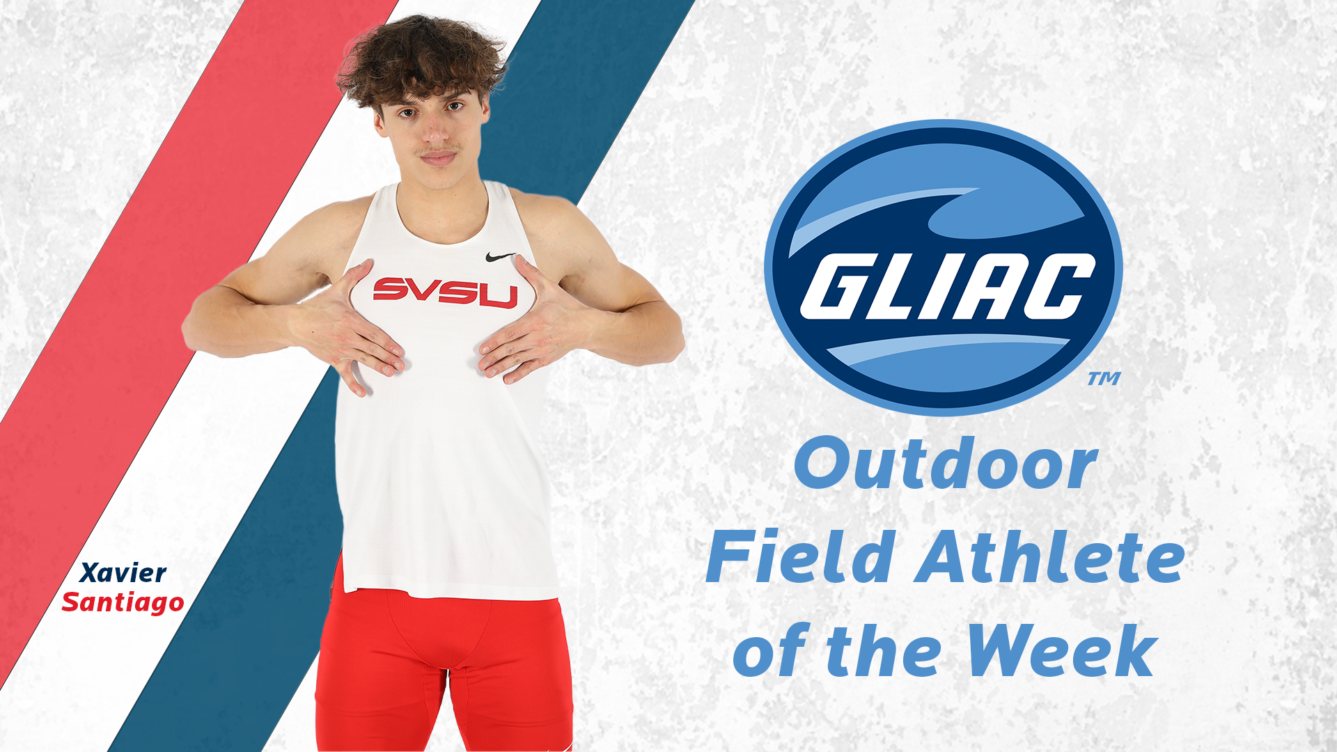 Xavier Santiago Named GLIAC Field Athlete of the Week