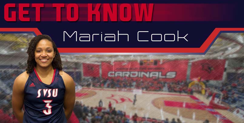 December's SVSU Women's Basketball "Get to Know" feature highlights freshman guard, Mariah Cook...